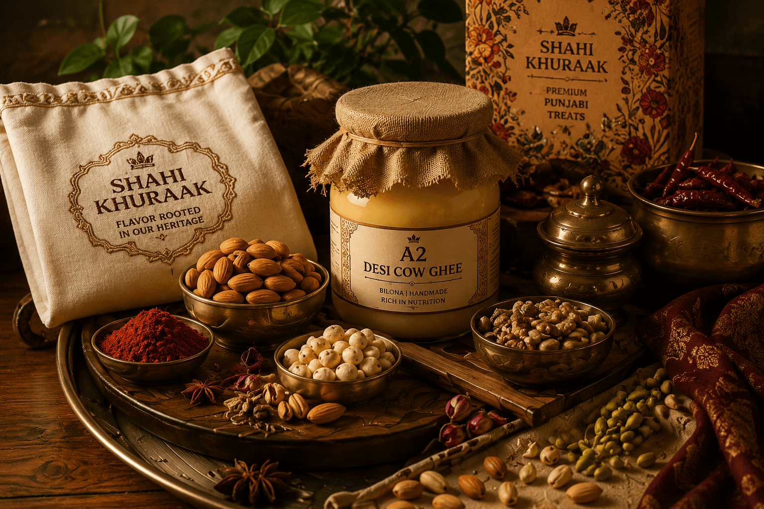 Traditional ingredients and products of Shahi Khuraak